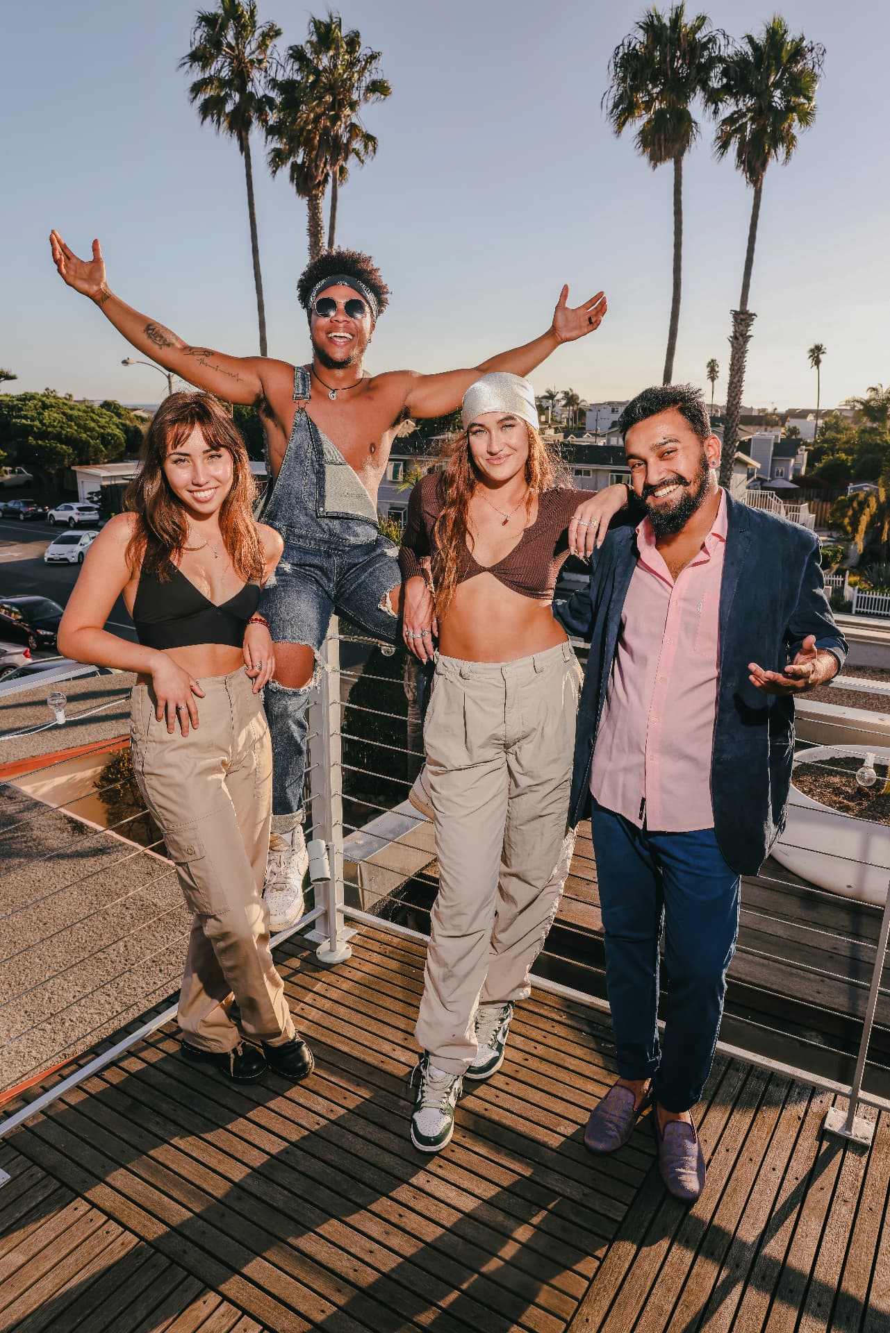 The Kandid Media team together on a rooftop